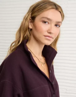 AE Fleece Jumpsuit Jet Indigo -American Eagle Fashion 1399 8756 502 d2