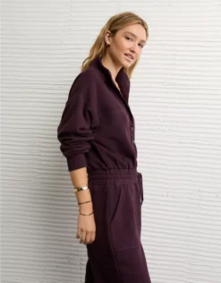 AE Fleece Jumpsuit Jet Indigo