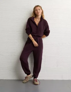 AE Fleece Jumpsuit Jet Indigo -American Eagle Fashion 1399 8756 502 os