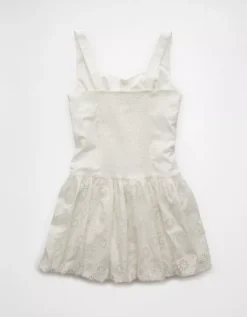 AE X The Summer I Turned Pretty Bubble Mini Dress White -American Eagle Fashion 1399 8762 100 b