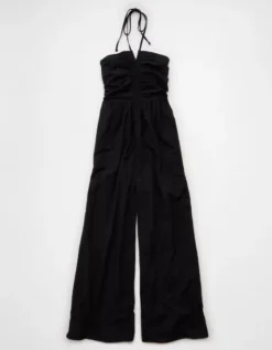 AE Cut-Out Halter Jumpsuit Black -American Eagle Fashion 1399 8783 001 f