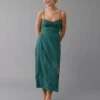AE Catie Corset Column Midi Dress Teal
