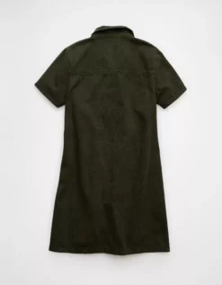 AE Denim Shirt Mini Dress Green -American Eagle Fashion 1399 8900 300 b