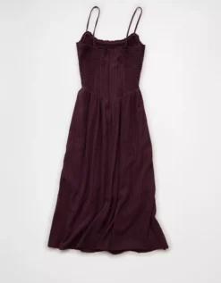 AE Bella Bow Midi Dress Moonlight -American Eagle Fashion 1399 8940 689 b