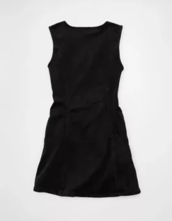 AE Square Neck Denim Mini Dress Black -American Eagle Fashion 1399 8954 001 b