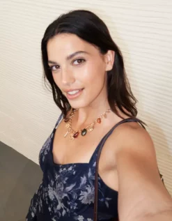 AE Corset Drop Waist Bubble Mini Dress Navy -American Eagle Fashion 1399 8960 410 l2