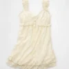 AE Ruffle Mini Dress Cream
