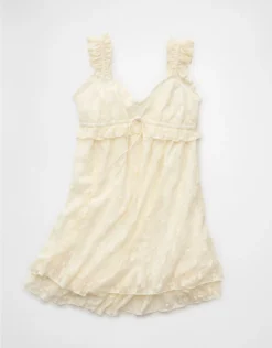 AE Ruffle Mini Dress Cream