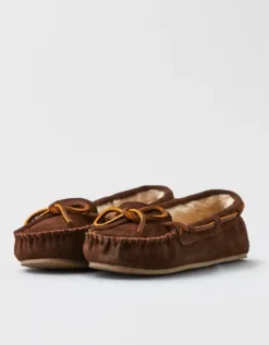 Minnetonka Women's Cally Moccasin Chocolate -American Eagle Fashion 1411 1203 285 d1