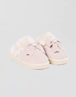 Minnetonka Bow Scuff Slipper Light Pink -American Eagle Fashion 1411 2029 610 d2