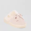 Minnetonka Bow Scuff Slipper Light Pink