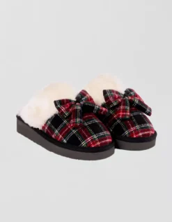 Minnetonka Bow Scuff Slipper Multi -American Eagle Fashion 1411 2030 900 d2