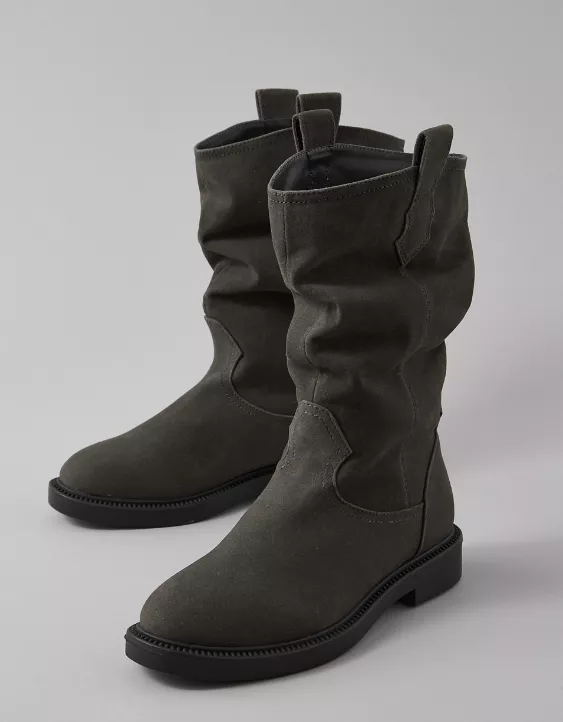 AE Slouchy Suede Boot Black 2 AE Slouchy Suede Boot Black - Image 2