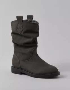 AE Slouchy Suede Boot Black