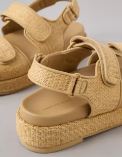 AE Flatform Velcro Slingback Sandal Keep It Neutral -American Eagle Fashion 1415 6809 143 d1