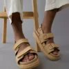 AE Flatform Velcro Slingback Sandal Keep It Neutral