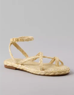 AE Raffia Espadrille Sandal Natural