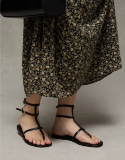 AE Skinny Strap Gladiator Sandal Black