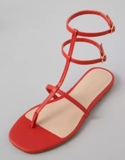 AE Skinny Strap Gladiator Sandal Cherry -American Eagle Fashion 1415 6885 703 d1