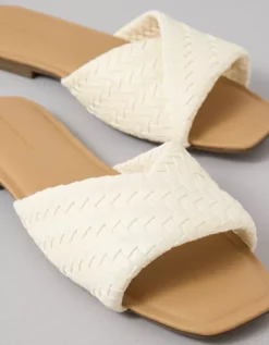 AE Woven Twist Side Sandal Bone Khaki -American Eagle Fashion 1415 6893 210 d1