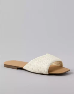 AE Woven Twist Side Sandal Bone Khaki