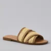 AE Two-Tone Raffia Slide Sandal Natural