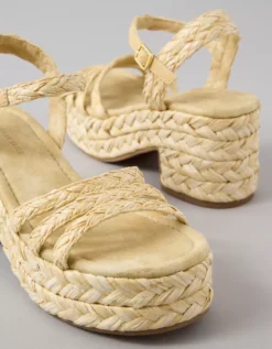 AE Raffia Platform Sandal Natural -American Eagle Fashion 1415 6954 109 d1