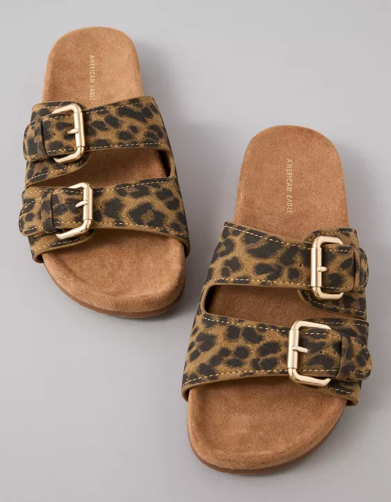 AE Double Buckle Slide Sandal Multi 2 AE Double Buckle Slide Sandal Multi - Image 2