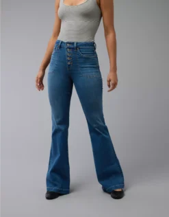 AE Next Level Super High-Waisted Flare Jean Classic Medium