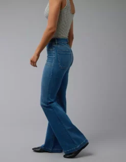AE Next Level Super High-Waisted Flare Jean Classic Medium -American Eagle Fashion 1436 5469 851 os