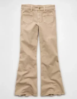 AE Stretch High-Waisted Flare Jean Taupe 7 AE Stretch High-Waisted Flare Jean Taupe -American Eagle Fashion 1436 5739 256 f