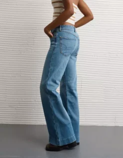 AE Stretch High-Waisted Flare Jean Classic Medium -American Eagle Fashion 1436 5743 851 os