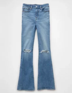 AE Next Level Ripped Super High-Waisted Flare Jean Light Vintage -American Eagle Fashion 1436 5927 987 f