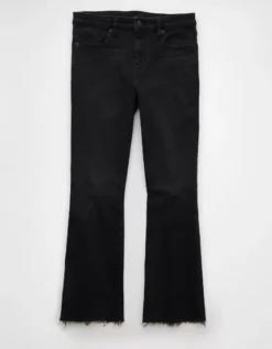 AE Next Level High-Waisted Kick Bootcut Crop Jean Onyx Black 7 AE Next Level High-Waisted Kick Bootcut Crop Jean Onyx Black -American Eagle Fashion 1437 5532 016 f