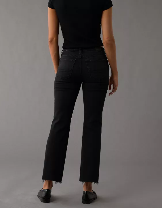 AE Next Level High-Waisted Kick Bootcut Crop Jean Onyx Black 2 AE Next Level High-Waisted Kick Bootcut Crop Jean Onyx Black - Image 2