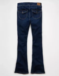 AE Next Level Low-Rise Kick Bootcut Jean Dark Rich Indigo -American Eagle Fashion 1437 5713 521 b