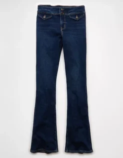 AE Next Level Low-Rise Kick Bootcut Jean Dark Rich Indigo -American Eagle Fashion 1437 5713 521 f