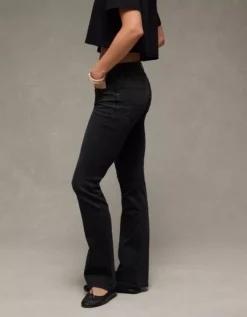 AE Next Level Low-Rise Kick Bootcut Jean Black Obsidian -American Eagle Fashion 1437 6004 043 os