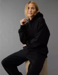 AE Everyday Luxe Hoodie Charcoal
