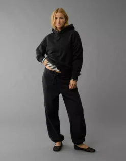 AE Everyday Luxe Hoodie Charcoal -American Eagle Fashion 1453 2336 008 os