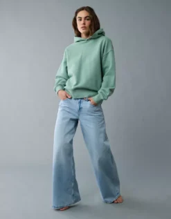 AE Everyday Luxe Hoodie Green -American Eagle Fashion 1453 2336 300 os