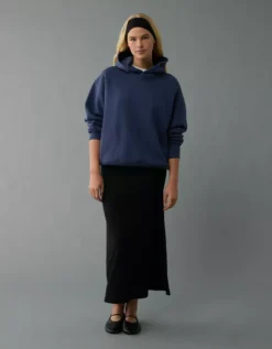 AE Everyday Luxe Hoodie Navy -American Eagle Fashion 1453 2336 410 os