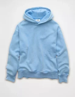 AE Everyday Luxe Hoodie Gravity Blue -American Eagle Fashion 1453 2827 407 f