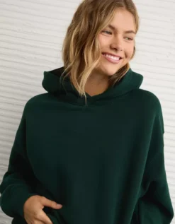 AE Everyday Luxe Hoodie Deep Forest -American Eagle Fashion 1453 2829 355 d2