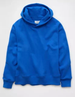 AE Everyday Luxe Hoodie Rich Sapphire -American Eagle Fashion 1453 2829 493 f