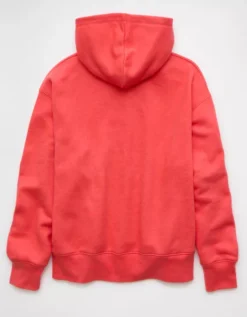 AE Everyday Luxe Hoodie Bright Pink -American Eagle Fashion 1453 2960 714 b