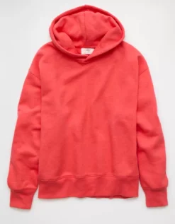 AE Everyday Luxe Hoodie Bright Pink -American Eagle Fashion 1453 2960 714 f