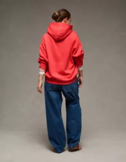 AE Everyday Luxe Hoodie Bright Pink -American Eagle Fashion 1453 2960 714 ob