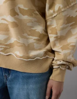 AE Off The Shoulder Sweatshirt Brown -American Eagle Fashion 1455 2666 200 d2