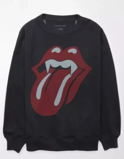 AE Oversized Halloween Rolling Stones Graphic Sweatshirt -American Eagle Fashion 1457 2021 167 f